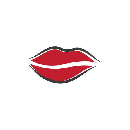 Beauty lips women icon vector templateのイラスト素材