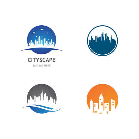 City skyline, city silhouette vector illustration in flat designのイラスト素材