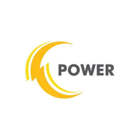 Lightning energy Logo Template vector icon illustration designのイラスト素材