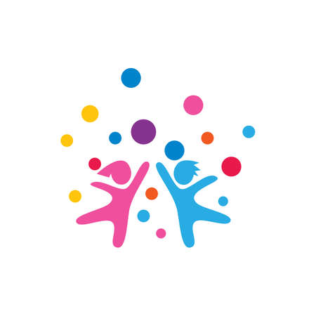 kids play logo vector templateのイラスト素材
