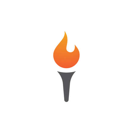 Torch logo vector template ilustration conceptのイラスト素材