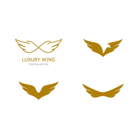 Wing icon and symbol illustrationのイラスト素材