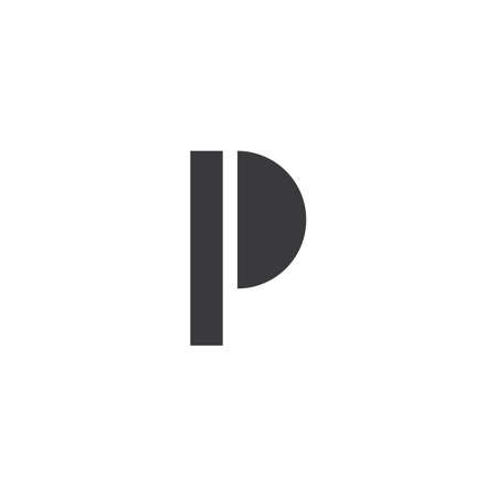 P letter iconのイラスト素材