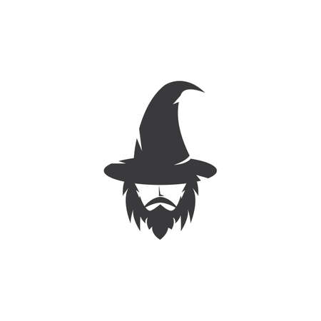 Black Wizard character iconのイラスト素材