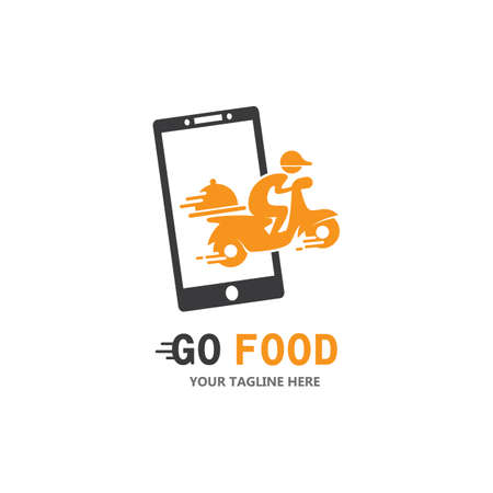 Food delivery templateのイラスト素材