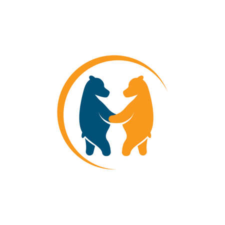 Bear logo ilustration vector templateのイラスト素材