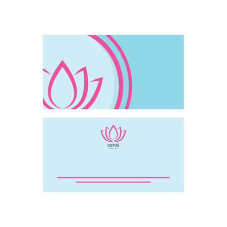 Lotus card template for business vector ilustrationのイラスト素材
