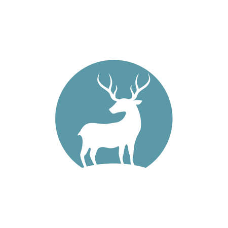 Deer illustration vector templateのイラスト素材