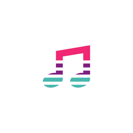 Music note logo Vector templateのイラスト素材
