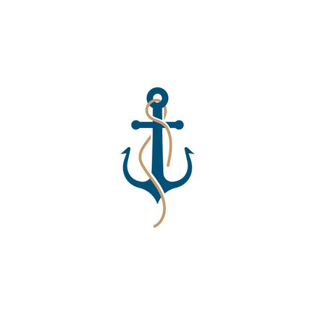 Anchor Logo vector flat design