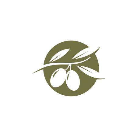 olive logo template vector designのイラスト素材