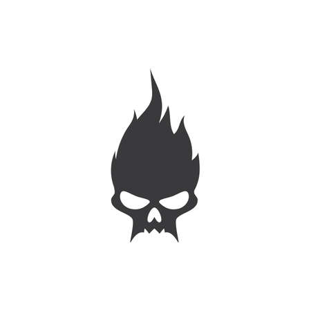 Skull logo vector illustration flat designのイラスト素材