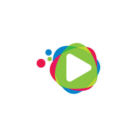 Play logo Vector icon templateのイラスト素材
