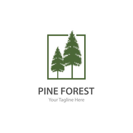 Pine tree  illustration vector designのイラスト素材