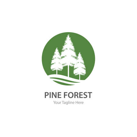 Pine tree  illustration vector designのイラスト素材
