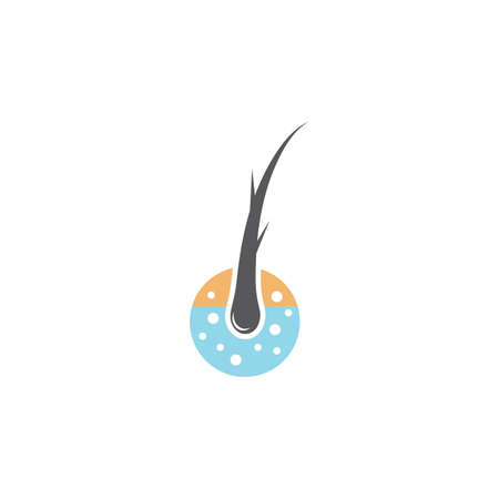 Follicle Hair treatment  vector icon templateのイラスト素材