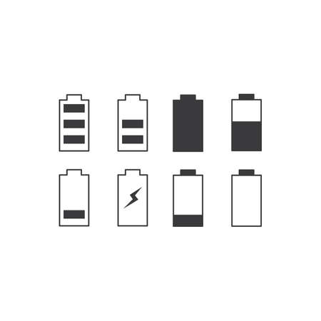 Battery icon set vector templateのイラスト素材