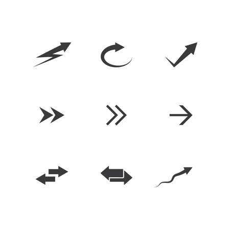 Arrow icon set vector illustration flat  designのイラスト素材