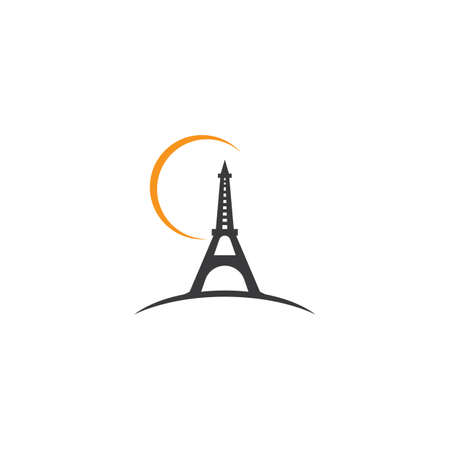 Eiffel Tower illustration vector template flat designのイラスト素材