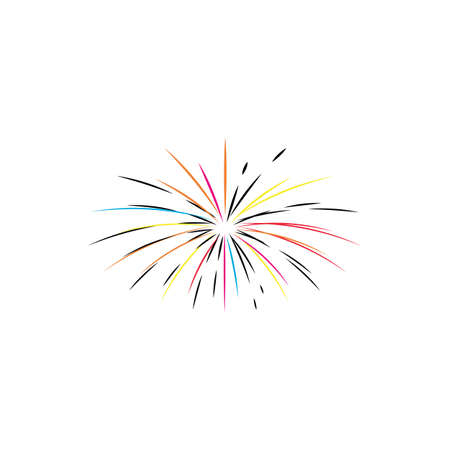 Firework illustration template vector designのイラスト素材