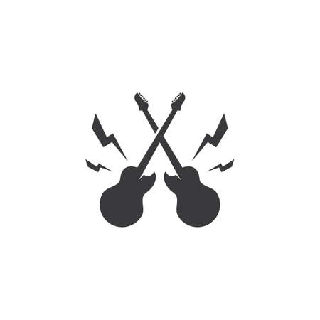 Guitar  flat design vector templateのイラスト素材