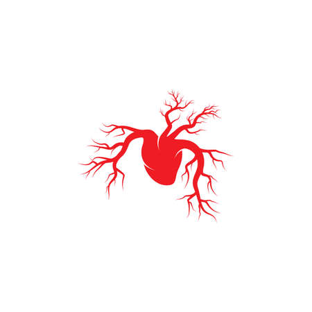 Human Heart illustration Template vectorのイラスト素材