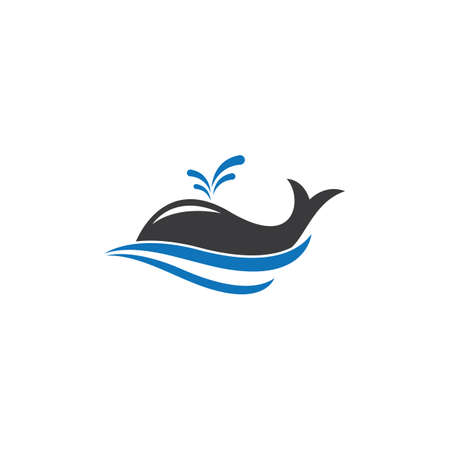 Whale  illustration vector flat designのイラスト素材