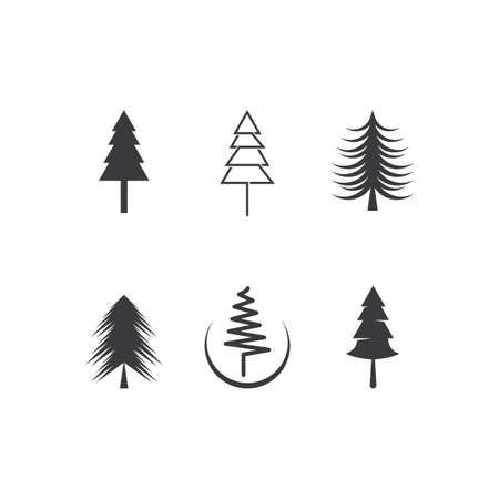 Pine tree  illustration vector designのイラスト素材
