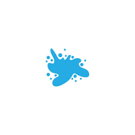 Water splash illustration vector flat designのイラスト素材