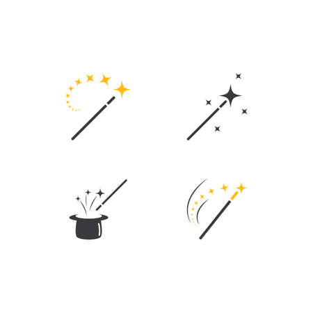 Wand Magic stick icon vector templateのイラスト素材