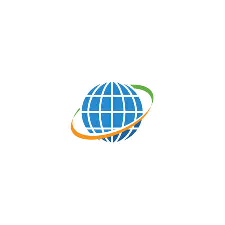 Globe technology illustration  icon vector templateのイラスト素材