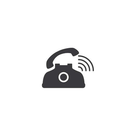 Telephone icon customer service call  vector flat designのイラスト素材