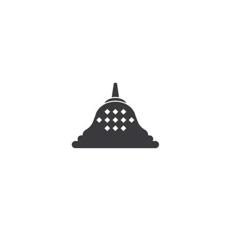 Stupa temple  flat design vectorのイラスト素材