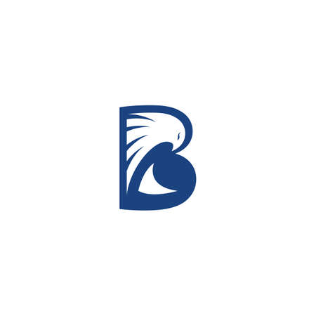 Initial B letter Falcon Eagle Bird  Template vectorのイラスト素材
