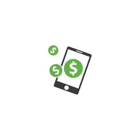 Business acounting money mobile cash  vector templateのイラスト素材