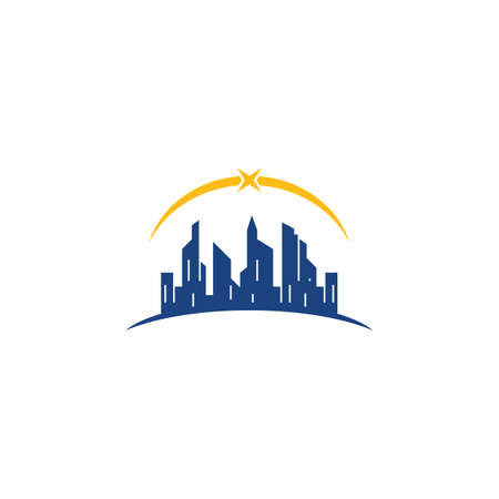 City skyline, city silhouette   icon vector illustrationのイラスト素材