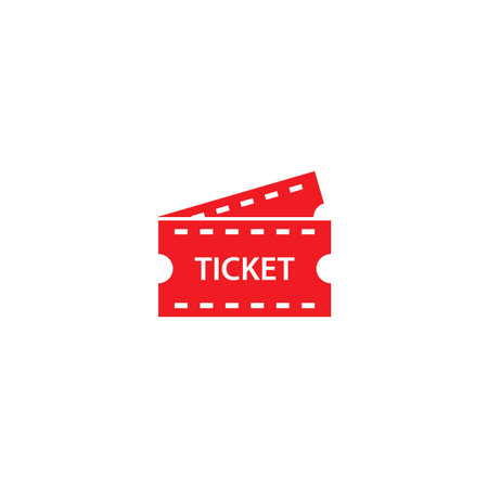 Ticket  icon vector flat design