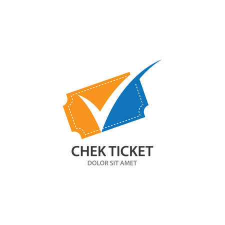 Ticket  icon vector flat designのイラスト素材