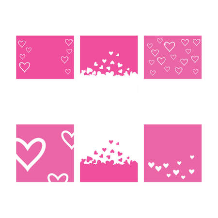 Set of Love backgound illustration vector templateのイラスト素材