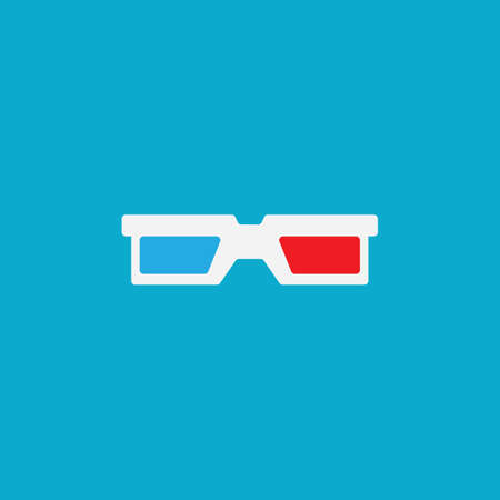 3D Glasses icon vector flat designのイラスト素材