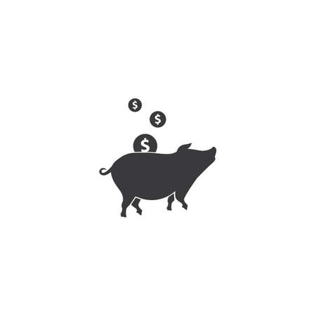 Pig  illustration vector flat designのイラスト素材