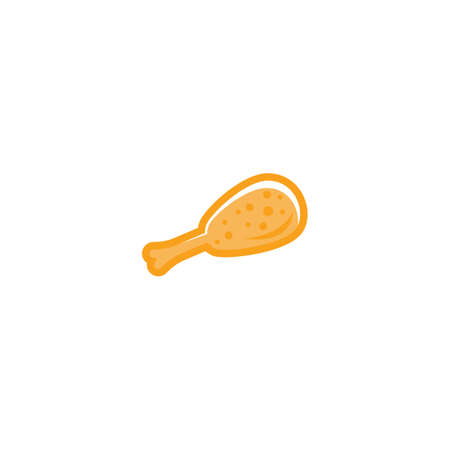 Fried chicken vector illustration iconのイラスト素材