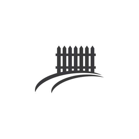 Fence logo icon vector illustration flat designのイラスト素材