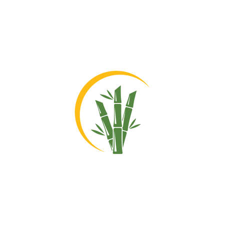 Bamboo tree logo ilustration vector templateのイラスト素材