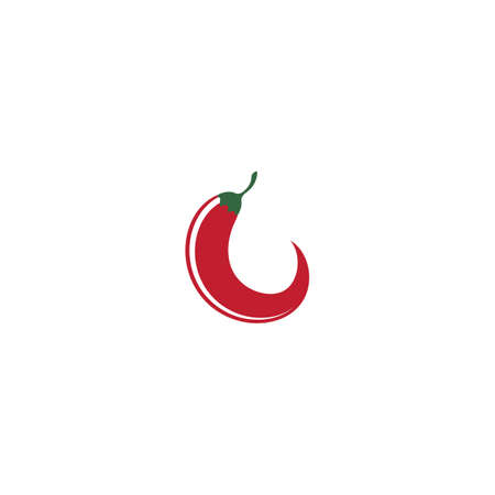 Hot Chili illustration logo vector templateのイラスト素材