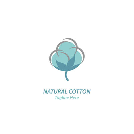 Cotton logo illustration vector designのイラスト素材