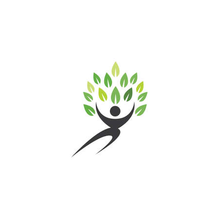 Healthy Life people Logo template vector iconのイラスト素材