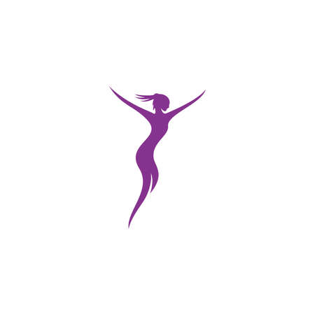 Woman logo illustration vector templateのイラスト素材