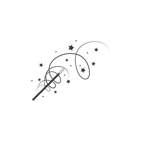 Wand Magic stick icon vector templateのイラスト素材