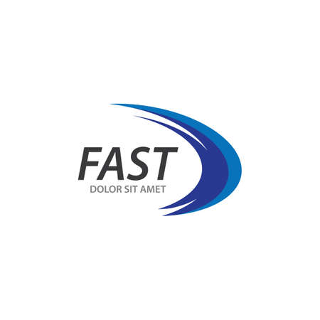 Faster Logo Template vector icon illustration designのイラスト素材